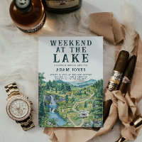 Week-end au lac | Invitation à une fête de bachelo