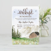 Week-end dans le Woods Bachelorette Invitation (Debout devant)