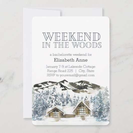 Week-end dans les bois | Invitation à la fête d'hi (Devant)