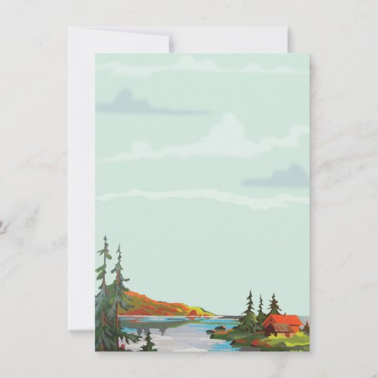 Week-end Getaway Mountain Woods Invitations (Dos)