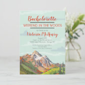 Week-end Getaway Mountain Woods Invitations (Debout devant)