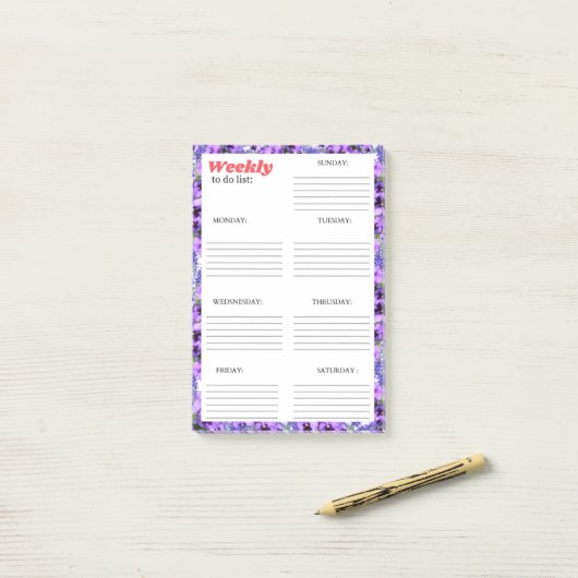 WEEK OM LIJST TE DOEN: POST-IT® NOTES (Op bureau)