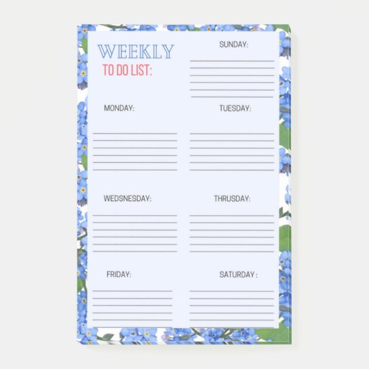 WEEK OM LIJST TE DOEN: POST-IT® NOTES (Voorkant)