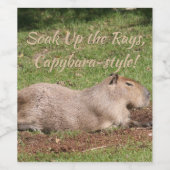 Week op de Stralen, Capybara-stijl! Wijn Etiket (Enkel label)