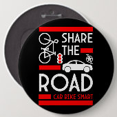 Week van de fietsveiligheid ronde button 6,0 cm (Voorkant /achterkant)