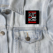 Week van de fietsveiligheid vierkante button 5,1 cm (In situ)