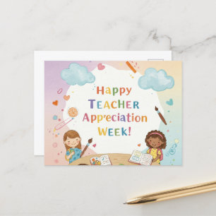 Week van de waardering voor leraren briefkaart
