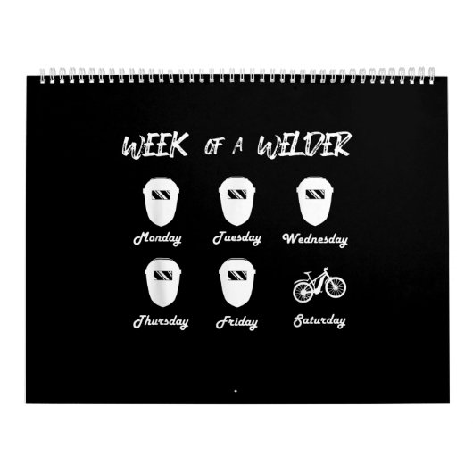 Week van een fiets- en fietswielkast kalender (Hoes)