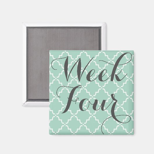 Week vier magneet (Voorkant / Achterkant)