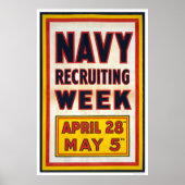 Week werving marine poster (Voorkant)
