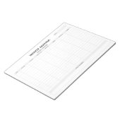 Weekagenda Opmerking Pad Notitieblok (Schuin)