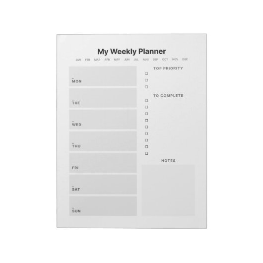 Weekblad Notitieblok (Gedraaid)