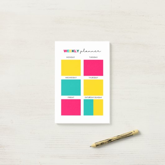Weekblad Planner Post-it® Notes (Op bureau)