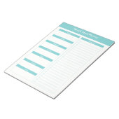 Weekblad Planner - Turquoise Notitieblok (Schuin)