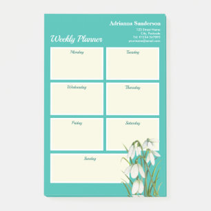 Weekblad Witte sneeuw laat Waterverf vallen Post-it® Notes