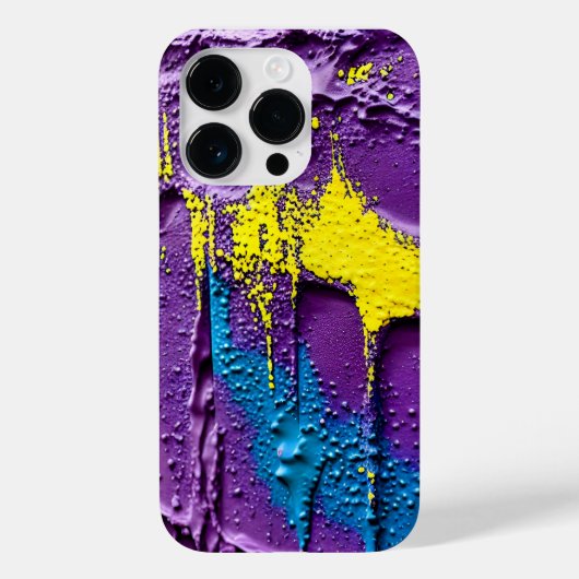 Weekblauw-gele extrusiekleuren Case-Mate iPhone case (Achterkant)