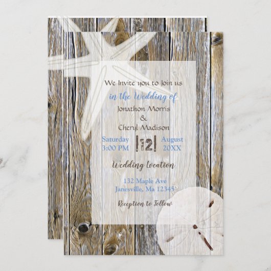 Weekbrauwen en zanddollak kaart (Voorkant / Achterkant)