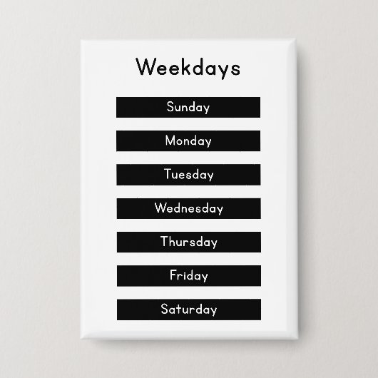 Weekdays Button (Voorkant)