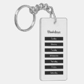 Weekdays Sleutelhanger (Voorkant Links)