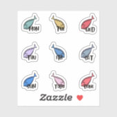 WeekDays Vissen Sticker (Vel)