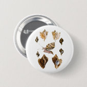  weekdieren en slakken, mariene levende organismen ronde button 5,7 cm (Voorkant /achterkant)