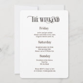 Weekeinde in de uitnodiging tot het indienen van B (Achterkant)