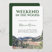 Weekeinde in de uitnodiging van de Bachelorette-pa (Voorkant / Achterkant)