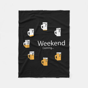 Weekend Beer Count Down Grapny Graphic Fleece Deken