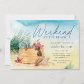 Weekend bij Beach Bachelorette Party Kaart (Voorkant)