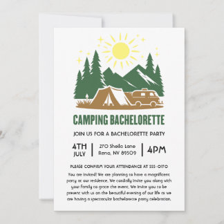 Weekend bij de Lake Bachelorette Camping Trip Kaart
