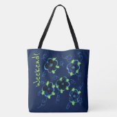 Weekend Blue Floral Bag Draagtas (Achterkant)