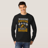 Weekend Camping With A Chance Of Drinks Beer T-shirt (Voorkant volledig)