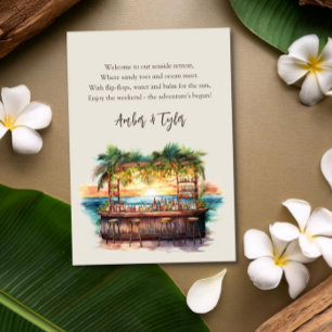 Weekend Destination Beach Wedding Welkom Gift Bag Informatiekaartje
