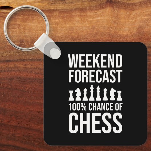 Weekend Forecast - 100% Chance of Chess Sleutelhanger (Voorkant)