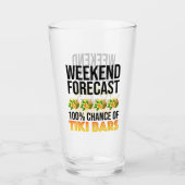 Weekend Forecast - 100% Chance of Tiki Bars Glas (Voorkant)