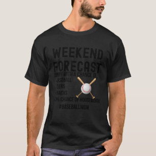 Weekend Forecast Baseball met Chance Beers, Snack T-shirt
