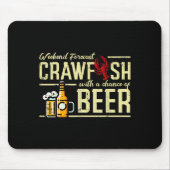 Weekend Forecast Crawfish Beer Funny Crayfish Dad Muismat (Voorkant)