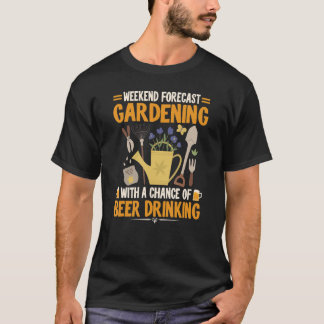 Weekend Forecast Gardening Succulent Gardening Gra T-shirt
