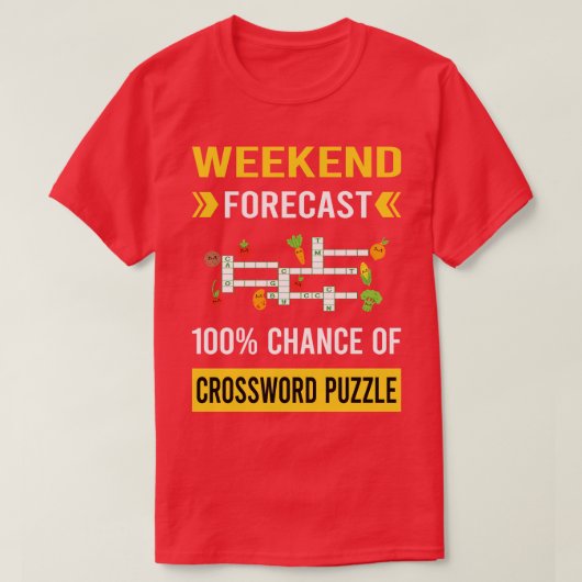 Weekend Forecast kruiswoordpuzzels T-shirt (Design voorkant)