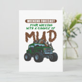 Weekend Forecast Mud ATV Four Wheeler Quad Gift Kaart (Staand voorkant)