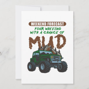 Weekend Forecast Mud ATV Four Wheeler Quad Gift Kaart