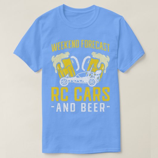 Weekend Forecast RC Rars and Beer RC Car T-shirt (Design voorkant)