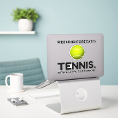 WEEKEND FORECAST TENNIS STICKER (Laptop op bureau)