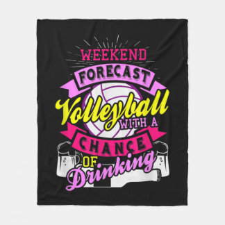 Weekend Forecast Volleyball met kans op drinken Fleece Deken