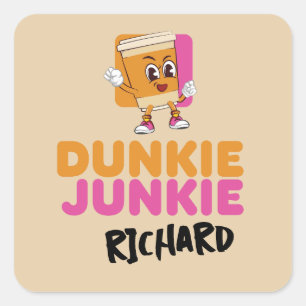 Weekend Gekte Golf Papa Dunkie Junkie Naam Vierkante Sticker