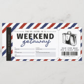 Weekend Getaway Gift Travel Ticket Voucher (Voorkant / Achterkant)
