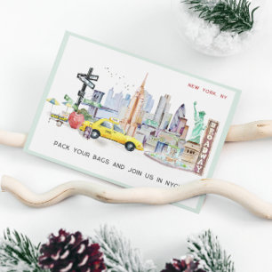 Weekend Getaway NYC Gift Travel Ticket Voucher Kaart