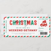 Weekend Getaway Voucher-kerstcadeautje (Voorkant)