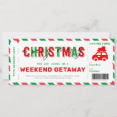 Weekend Getaway Voucher-kerstcadeautje (Voorkant)