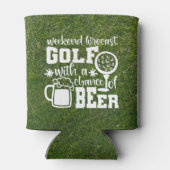 Weekend Golf Forecast Typografie Blikjeskoeler (Achterkant)